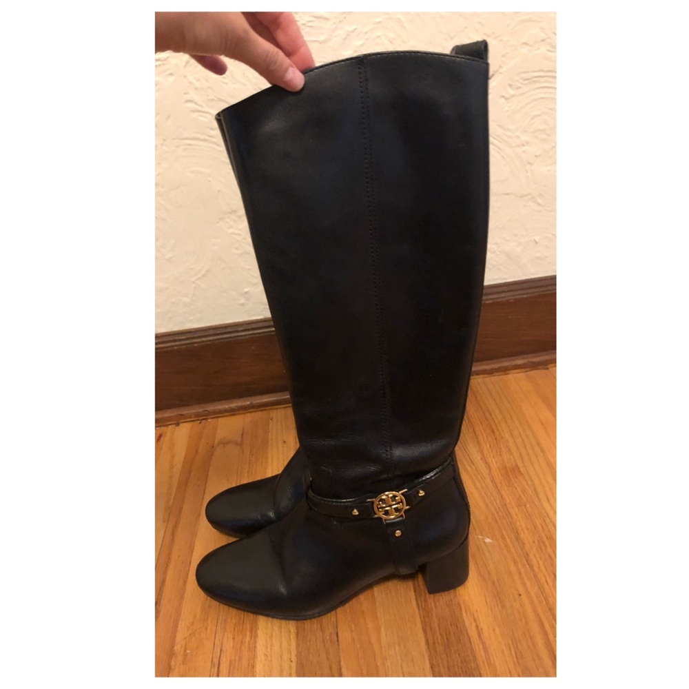 Tory Burch tall black boots size 9